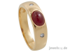 Cabochon Diamantring,  Diamanten,  Rubin Edelstein,  Gold günstig vom Hersteller