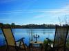 Ferienhaus am Schweriner See in exklusiver Lage an Privatstrand mit Boot,  Steg,  