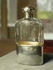 Antiker Kristall Flachmann,  Sterling Silber 925 