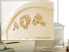 Romantisches Babybett /  Wiege Rose mit Ornamenten