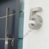 3D Hausnummer in Edelstahl 190mm Hoch und 40mm Tief - Nr. 5
