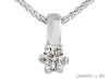 Lupenreiner  Diamantschmuck,  Solitaire Diamant Collier,  Weißgold günstig im Schm