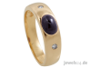 Klassicher Cabochon Diamantring,  Diamanten,  Safir Gold günstig vom Hersteller im