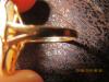 Set- Goldring 585-er,  passende Ohrringe u. Anhänger mit Perlmuttsteinen,  sehr sc