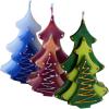 Kerzen Trio als Tannenbaum (durchgefärbt verziert) (www.nordkerze.de)
