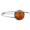 Brosche mit Bernstein-Kugel cognac Silber 925