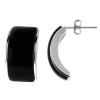 Onyx Ohrringe in Schalenform Silber 925