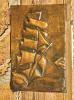 kupfer relief bild segelschiff