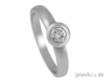 Brillante Liebeserklärung: Solitaire Diamantring,  Brillant,   Weißgold günstig vo