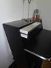 Computertisch PC-Tisch mit Rollen,  schwarz