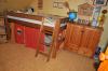 Kinderzimmer mit Eckschrank,  Hochbett & Kommode Kiefer massiv
