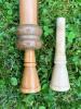 Alphorn,  2- teilig in F,  1. Hand,  aus massivem Nussbaumholz,  Einzelstück,  siehe 