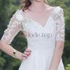 Chiffon konservatives Abiballkleid Kleid - Mode-top.de