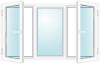 PVC-Fenster - 3-flügel-Fenster - minimum 30 % Rabatt 