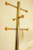 Stehgarderobe,  Chrom,  Holz,  3 Hacken
