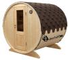 2m Fichten Sauna mit einem Durchmesser von 2m und einem 6kW Elektroofen,  Saunafa