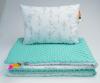 Babybettaustattug Bettwäschegarnitur Minky Kissen 30x40 Decke 75x100cm Set Bette