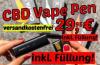 CBD Vape Pen Kit Inhalation nur 29,  95€ frei Haus inkl. CBD-Füllung