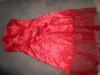 abendkleid rot gr. 40-42 mit schulterschal. 1x getragen