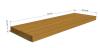 HOLZTREPPENSTUFEN STUFEN AUS EICHE LACKIERT 85x28x4cm