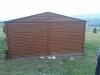 Blechgarage 6x6 mit Satteldach,  mit Schwingtoren