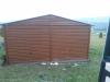 Blechgarage 6x6 mit Satteldach,  mit Schwingtoren