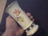 Meissen Blumenvase , auf 4 Füssen . -echt 24 K Goldrand verzierung