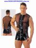HERREN-LACK-BODY mit Netzeinsätzen