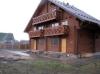 Holz Blockhauser,  Eiche Holzbriketts und Eiche Lamellen. 