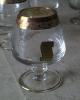6 Cognacschwenker,  Muranoglas mit Goldrand,  Kristall,  handgearbeitet