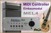MIDI Controller Einbaumodul für Gitarren-,  Bass- Verstärker