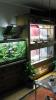 Terrarienregal mit Terrarien und Beregnung