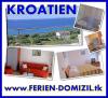 Urlaub KROATIEN Ferienwohnung Kozino strandnah Meerblick