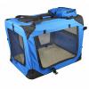 Hundetransportbox faltbar Autokorb Transportbox blau