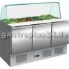 Saladette,  1365 x 700 x 1375 mm,  Glasaufsatz Artikel-Nr.: S903-CG