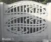 Komplette von 3x Betonplatte + 1x Betonpfosten zum Betonzaun