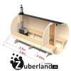 3,  6m Sauna aus Thermoholz,  2,  2m Durchmesser und Holzofen,  Saunafass,  Sauna-Fas