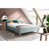 Skandinavisches Polsterbett 140x200 Stoffbett in Hellblau - Sumatria