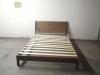 Bett Voll Holz Farbe Braun 160 x 200 cm mit Lattenrost