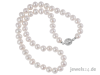 Schmuck (e) Muttertag Geschenke -- Süsswasser Perlenkette,  Silber,  Zirkonia güns