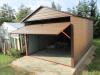 Blechgarage 3x5 in Holzoptik mit Satteldach,  mit Schwingtor