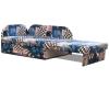 Ecksofa Kindersofa Schlaffunktion Kissen links/  rechts Klappsofa blaue Rennautos
