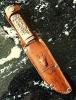 Altes Rehwappen Messer 601-4 Solingen Messerscheide Leder Jagdmesser sammeln TOP