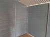 Blechgarage 4x6 mit Satteldach,  mit Schwingtoren und Türen