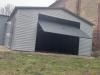 Blechgarage 5x5 in RAL7016 mit Schwingtor mit Horizontalpanel Garage verzinkt