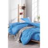 100% natürliche Baumwolle Bettbezug Set Double Solid Color Blue Yt142-Eponj