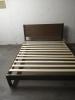 Bett Voll Holz Farbe Braun 160 x 200 cm mit Lattenrost