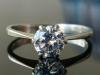 750 Gold 0.65 Karat Diamanten Solitär-Ring /  Diamant 0.65 Ct. VS1