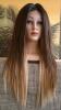 Perücke Spitzenperücke Lace wig front silk top ombre blond braun glatt gestuft s
