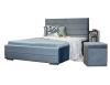 Bett Polsterbett mit Lattenrost Designbett Doppelbett 90x200